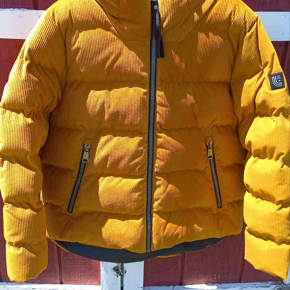 LOLE Kendall Hooded Puffer Jacket Amber Corduroy